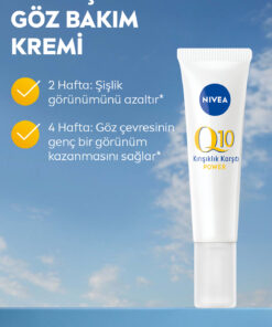 NIVEA Q10 Kırışıklık Karşıtı Göz Bakım Kremi 15ml, Şişkinlik,Koyu Halka Görünümü,Hyaluronik Asit,Kreatin - Görsel 3