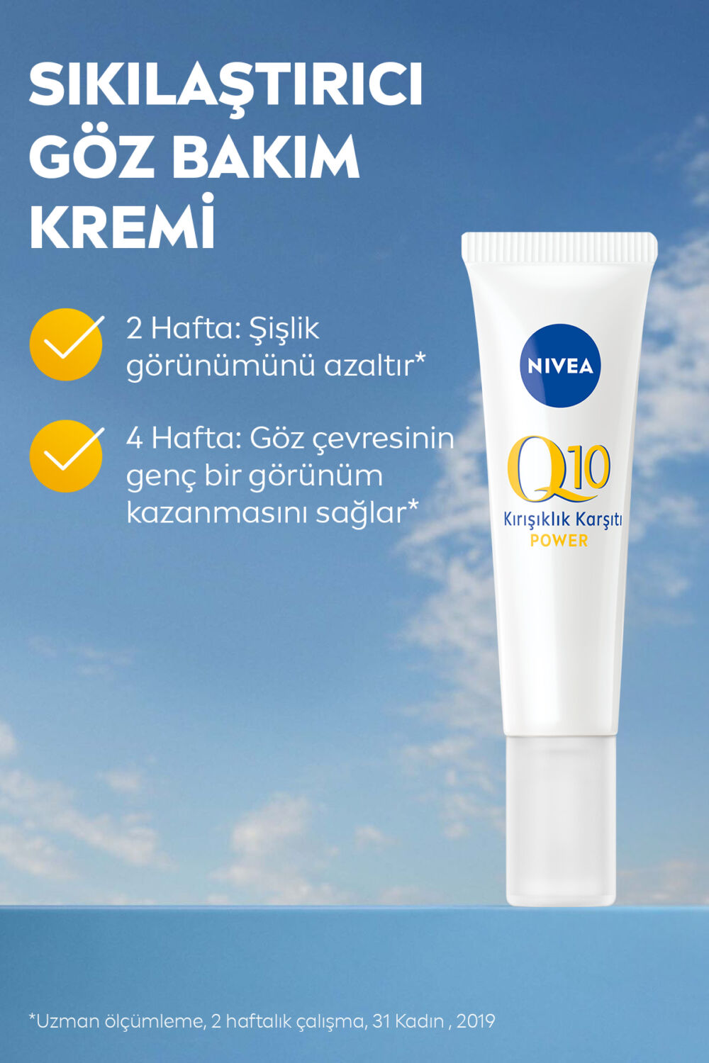 NIVEA Q10 Kırışıklık Karşıtı Göz Bakım Kremi 15ml, Şişkinlik,Koyu Halka Görünümü,Hyaluronik Asit,Kreatin - Görsel 3