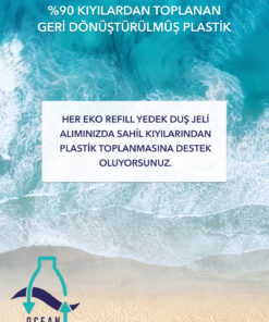 Yves Rocher Eko Refill Yedek Duş Jeli-Nemlendirici Serinletici Okyanus Esintisi- SLS,SLES İçermez,Vegan- 600ml - Görsel 3