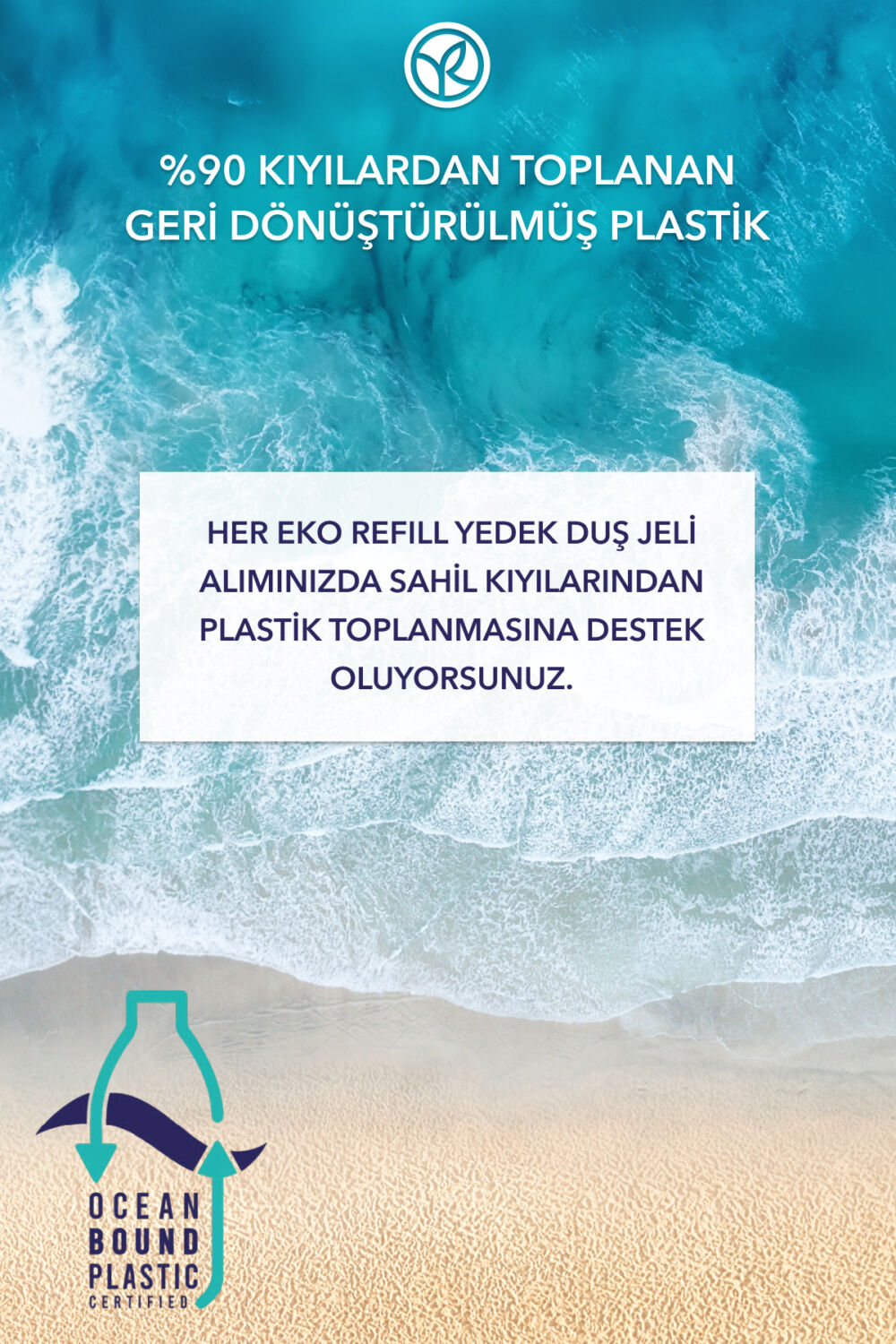 Yves Rocher Eko Refill Yedek Duş Jeli-Nemlendirici Serinletici Okyanus Esintisi- SLS,SLES İçermez,Vegan- 600ml - Görsel 3