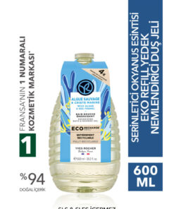 Yves Rocher Eko Refill Yedek Duş Jeli-Nemlendirici Serinletici Okyanus Esintisi- SLS,SLES İçermez,Vegan- 600ml