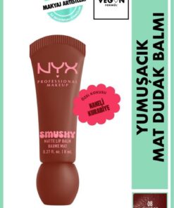 NYX Professional Makeup Smushy Yumuşacık Mat Dudak Balmı - 08 Smudge Fudge