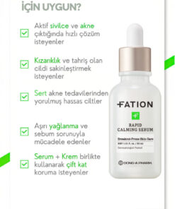 Fation Nosca9 Calming Serum Patentli Centella Asiatica + %3 Panthenol | Akne, ve Kızarıklık Karşıtı Yatıştırıcı Serum, 30ml - Görsel 3