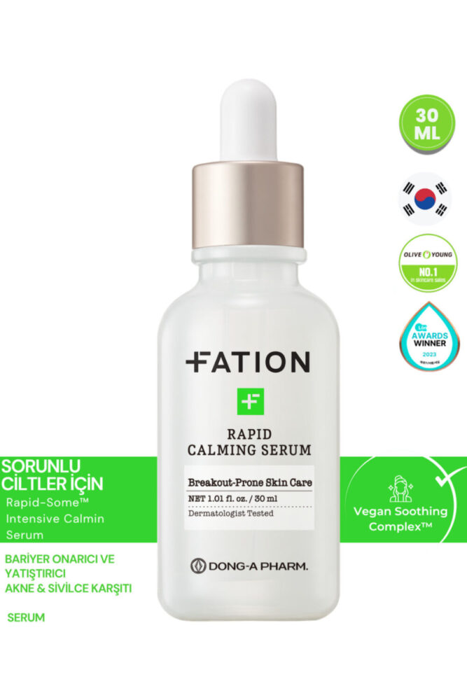 Fation Nosca9 Calming Serum Patentli Centella Asiatica + %3 Panthenol | Akne, ve Kızarıklık Karşıtı Yatıştırıcı Serum, 30ml