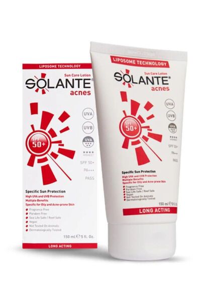 Solante Acnes Spf 50 Güneş Koruyucu Losyon 150 ml - Görsel 2