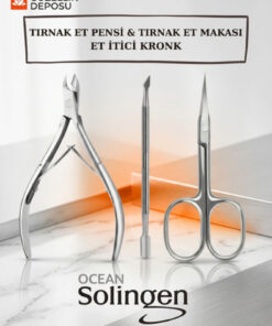 Güzellik Deposu Solingen Tırnak Et Pensi, Tırnak Et Makası, Et İtici Kronk Paslanmaz Çelik
