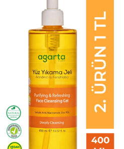Agarta Tüm Cilt Tipleri Için Doğal Arındırıcı Yüz Yıkama Jeli Hassas 400 ml