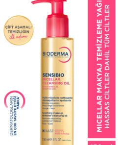 Bioderma Sensibio Micellar Cleansing Oil Hassas, Normal Ciltler Yağ Bazlı Yüz&Göz Makyaj Temizleyici 150 ML