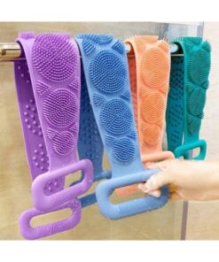 NEWSTORE HOME Çift Taraflı Çok Amaçlı Silikon Banyo Sırt Kesesi