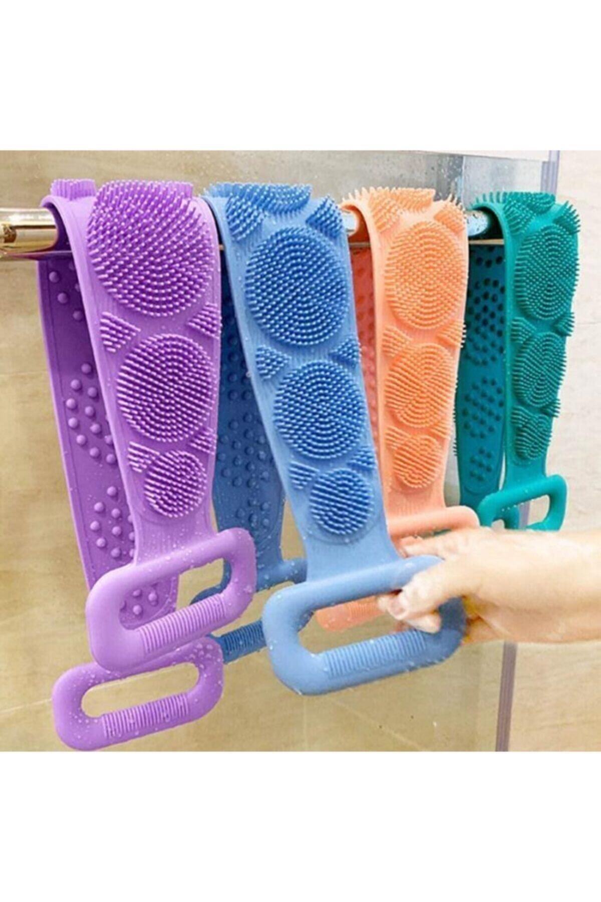 NEWSTORE HOME Çift Taraflı Çok Amaçlı Silikon Banyo Sırt Kesesi