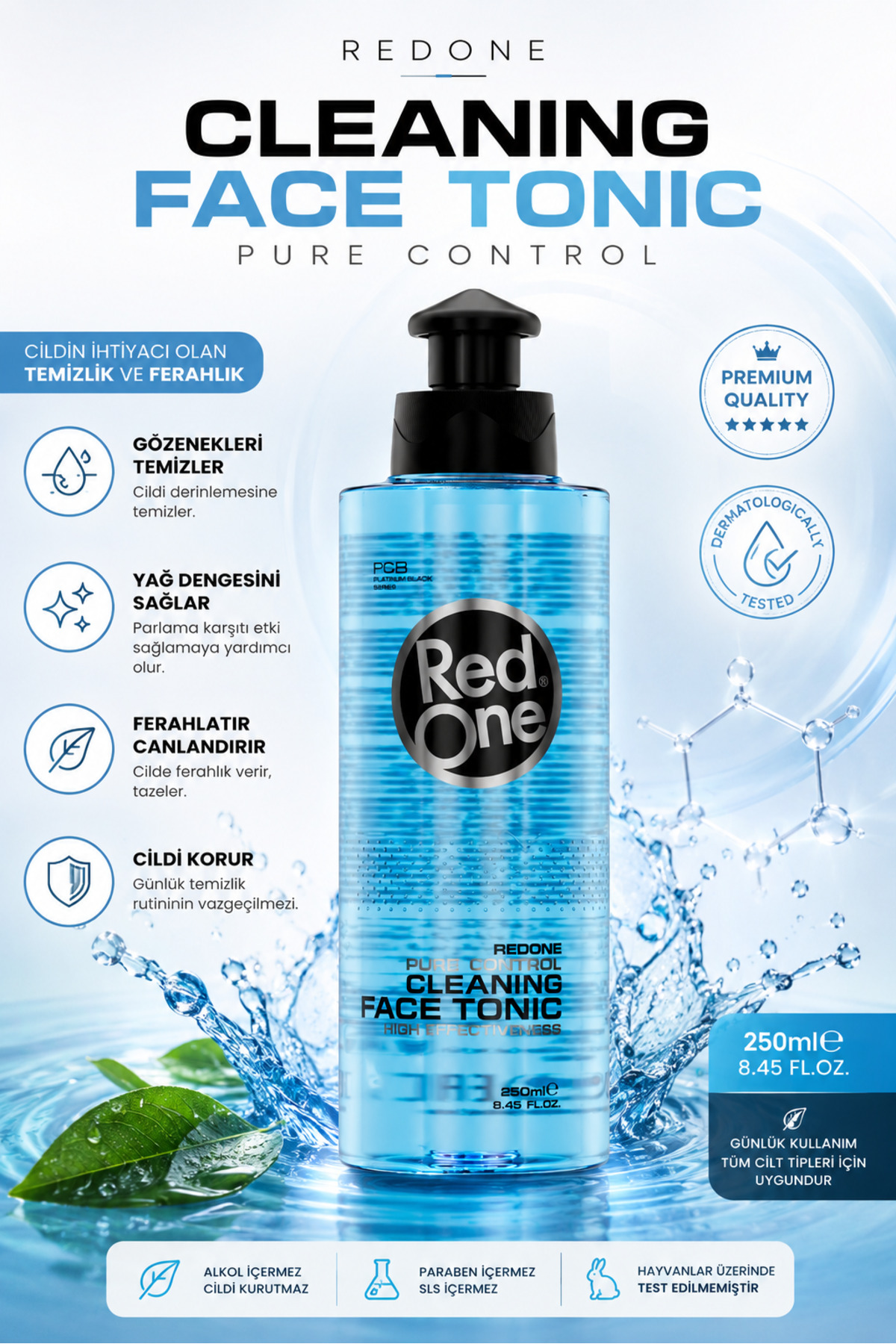 Red One Redone Yağlı ve Sivilceye Eğilimli Ciltler İçin Yüz Toniği 250 ml