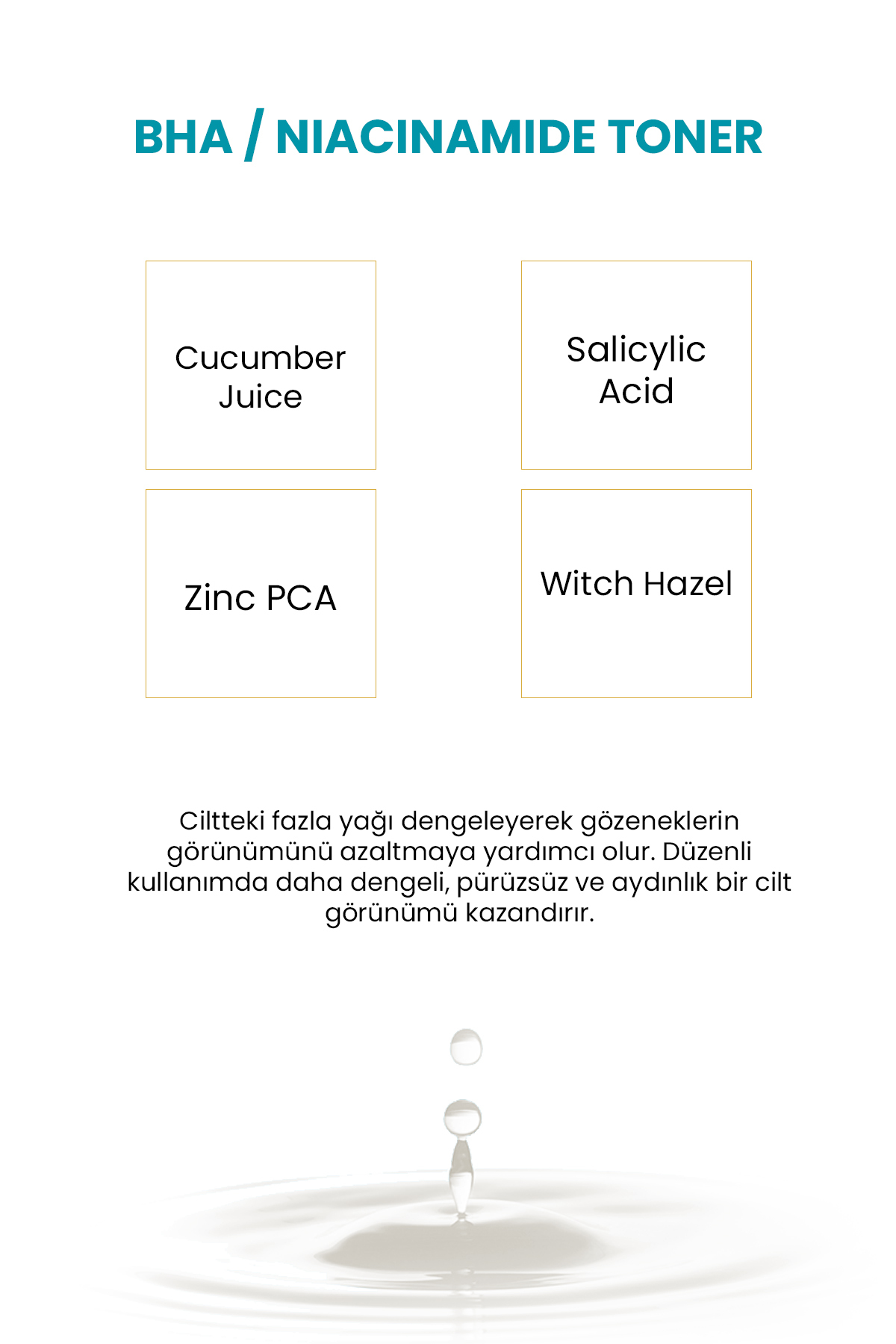 Qremfi Akne Karşıtı Gözenek Sıkılaştırıcı BHA Salisilik ve Niacinamide Tonik 200 ml - Görsel 3