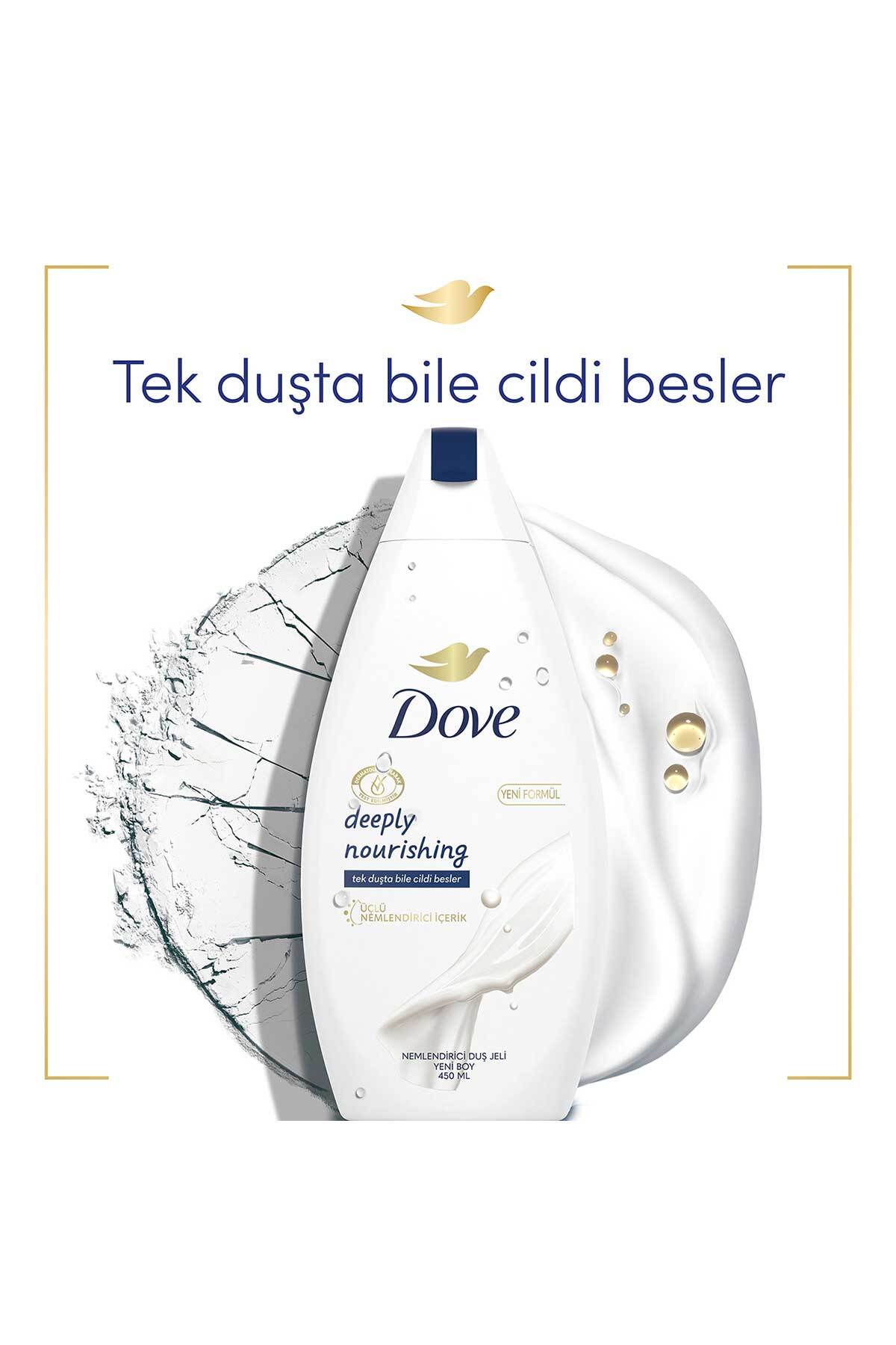 Dove Nemlendirici Duş Jeli Deeply Nourishing 450 ml X3 - Görsel 3