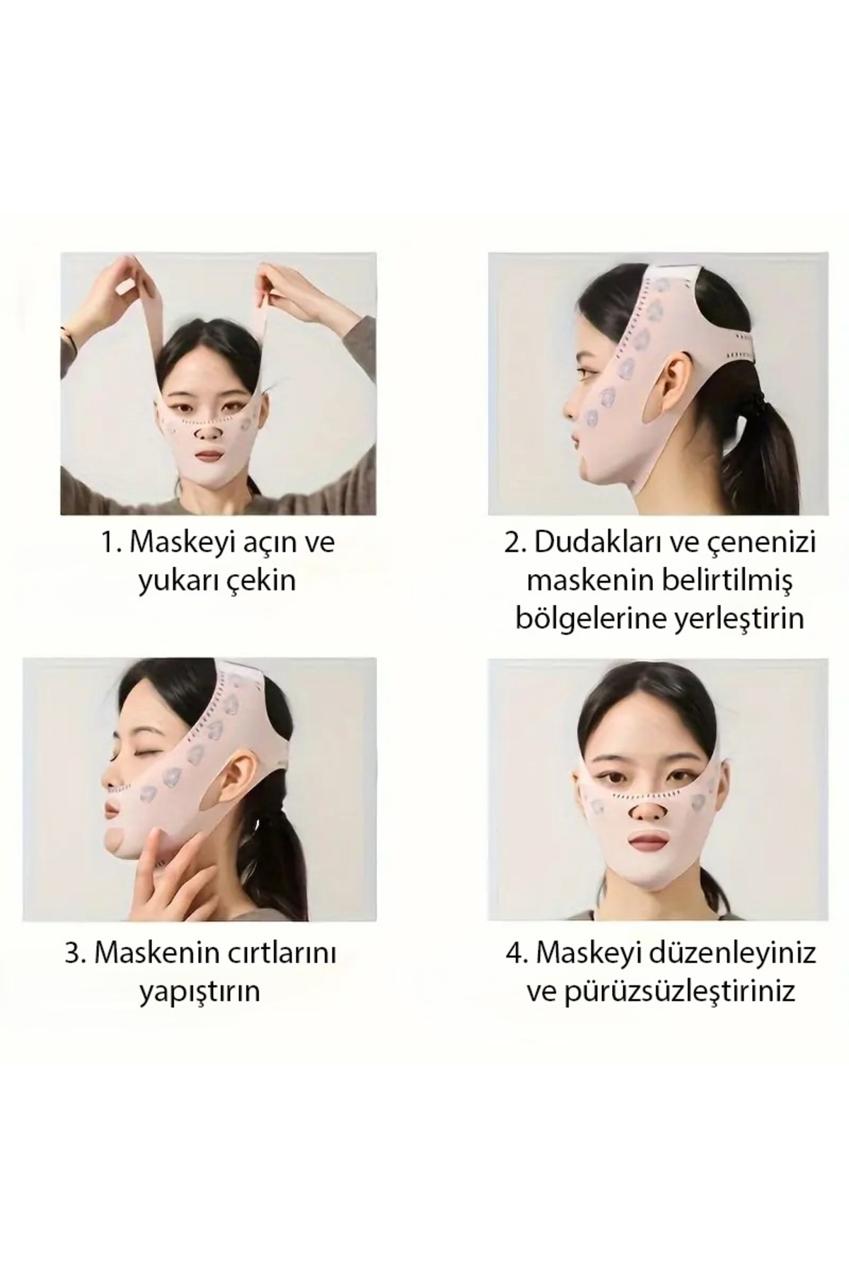 SAUNA SUIT Yüz Korsesi Çene Gıdı Toplayıcı Çene Boyun Bandı Yüz Liposuction Nefes Alabilen Yüz Kaldırma Kemeri - Görsel 3