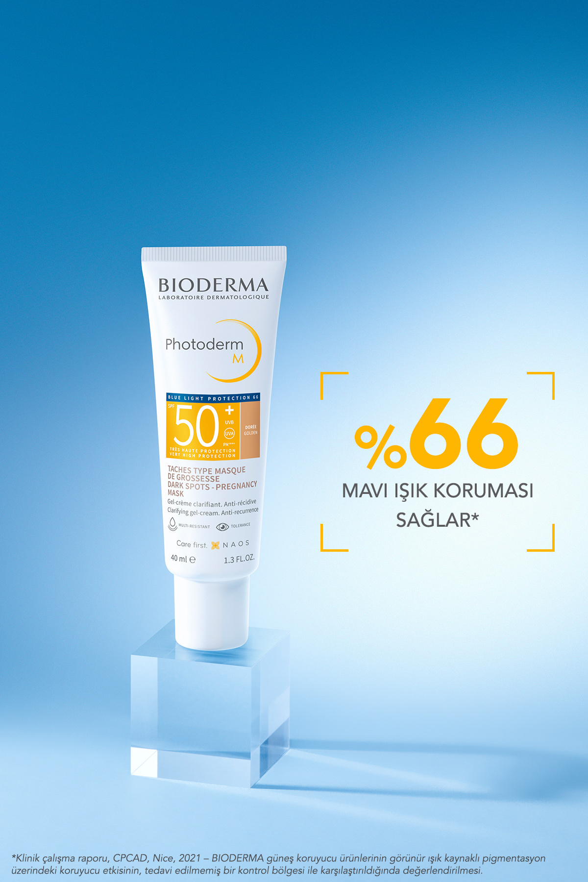 Bioderma Photoderm M SPF50+ Kapatıcı Etkili Leke Karşıtı Renkli Güneş Kremi Golden 40 ML - Görsel 3