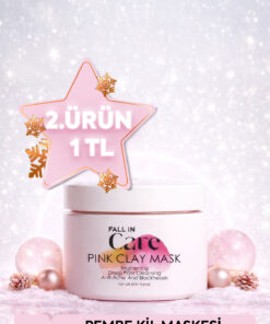 FALL IN CARE Pembe Kil Maskesi, Akne ve Siyah Nokta Karşıtı, Arındırıcı, Gözenek Sıkılaştırıcı Maske, 100ml