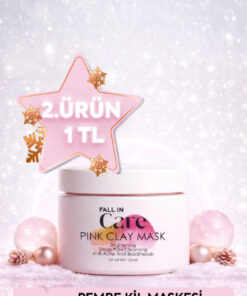 FALL IN CARE Pembe Kil Maskesi, Akne ve Siyah Nokta Karşıtı, Arındırıcı, Gözenek Sıkılaştırıcı Maske, 100ml