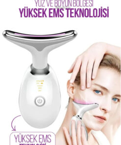 Modizu Yüz Ve Boyun 3 Mod Işıklı Mikro Akım Isıtmalı Titreşimli Gıdık Sarkma Kırışıklık Ems Güzellik Cihazı