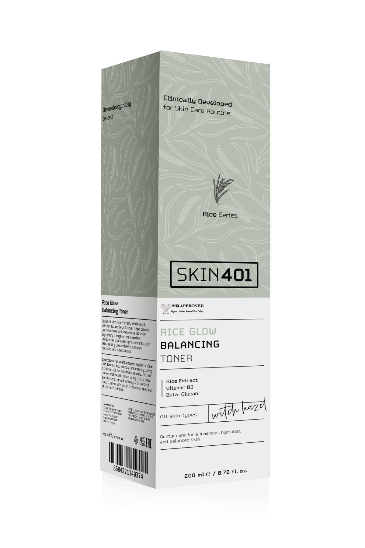 Skin401 Pirinç Özlü Aydınlatıcı Dengeleyici Tonik 200ml (0 Vegan) - Görsel 2