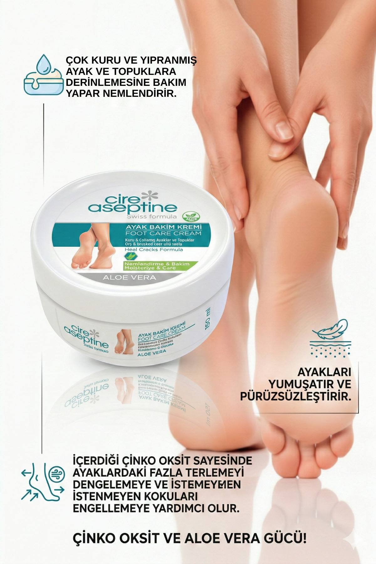 Cire Aseptine AYAK BAKIM KREMİ 150ML - Görsel 2