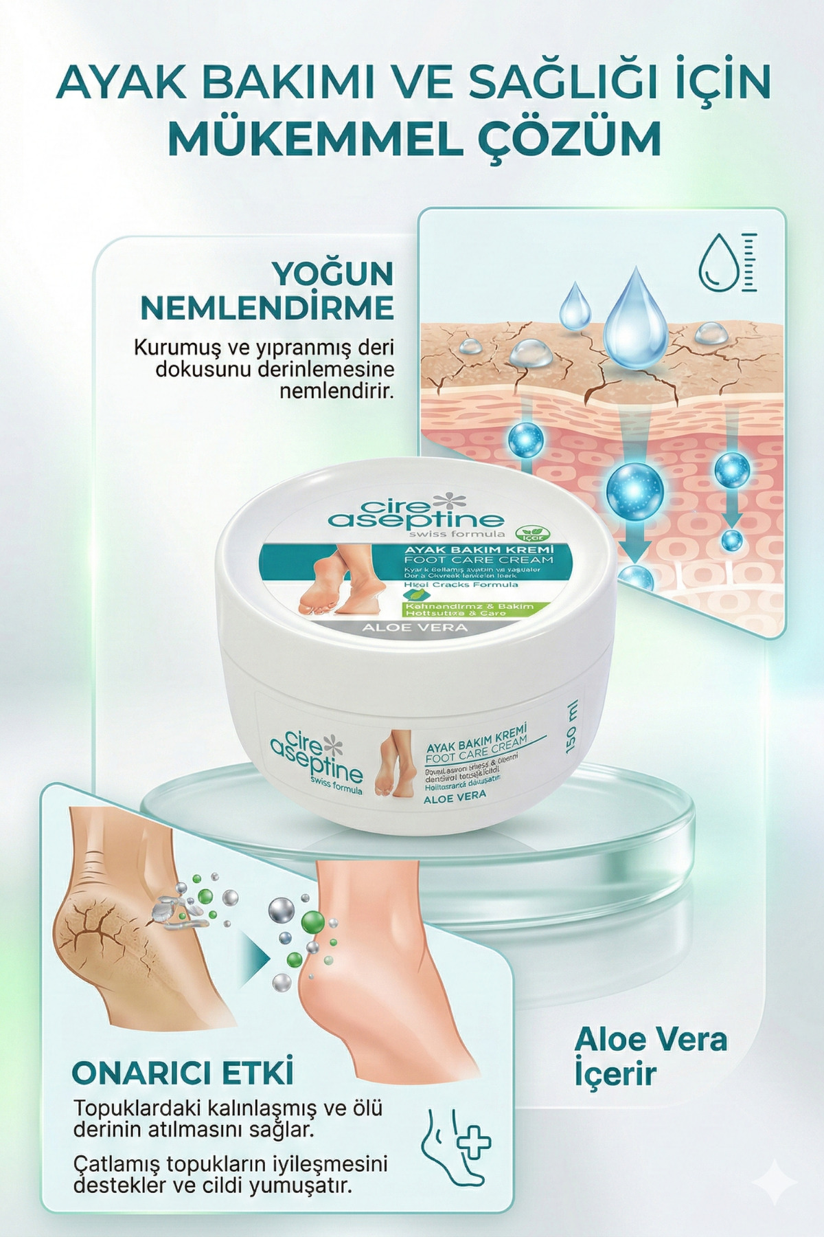 Cire Aseptine AYAK BAKIM KREMİ 150ML - Görsel 3