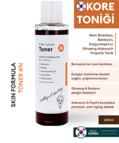 Genel Markalar N Skin Formula Toner 250ml Nem Bombası, Besleyici, Dolgunlaştırıcı Ginseng Adenozin Propolis Tonik