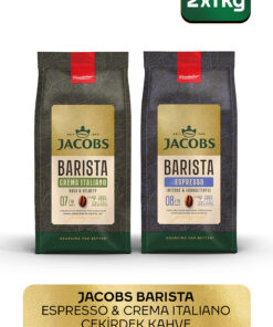 Jacobs Barista Çekirdek Kahve Avantajlı Paket 2 Kg ( Crema Italiano 1 kg + Espresso 1 kg )