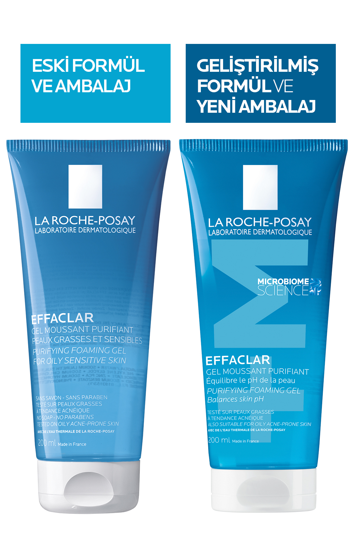 La Roche Posay Effaclar Yüz Temizleme Jeli 200ml - Yağlı ve Akneye Eğilim Gösteren Ciltler - Görsel 2