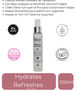 MSAY PREMIUM SKIN CARE Hyaluronik Asit, Panthenol, Gül, Lavanta, Papatya Sularıyla Nemlendirici,Ferahlatıcı,Tazeleyici Mist