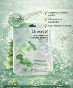 Derminix Cica Onarıcı Kağıt Maske 1 Adet – Centella Asiatica, Yatıştırıcı Bakım