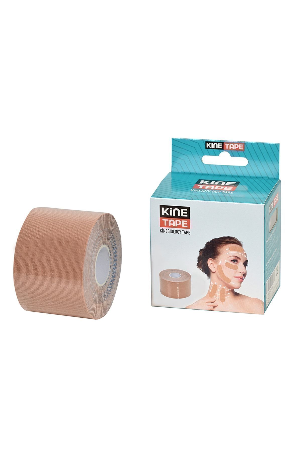 KİNE TAPE Yüz Gerdirme Bandı Kırışıklık Oluşumunu Engelleme Bandı Yüz Germe 5cm X 5 Metre - Görsel 2