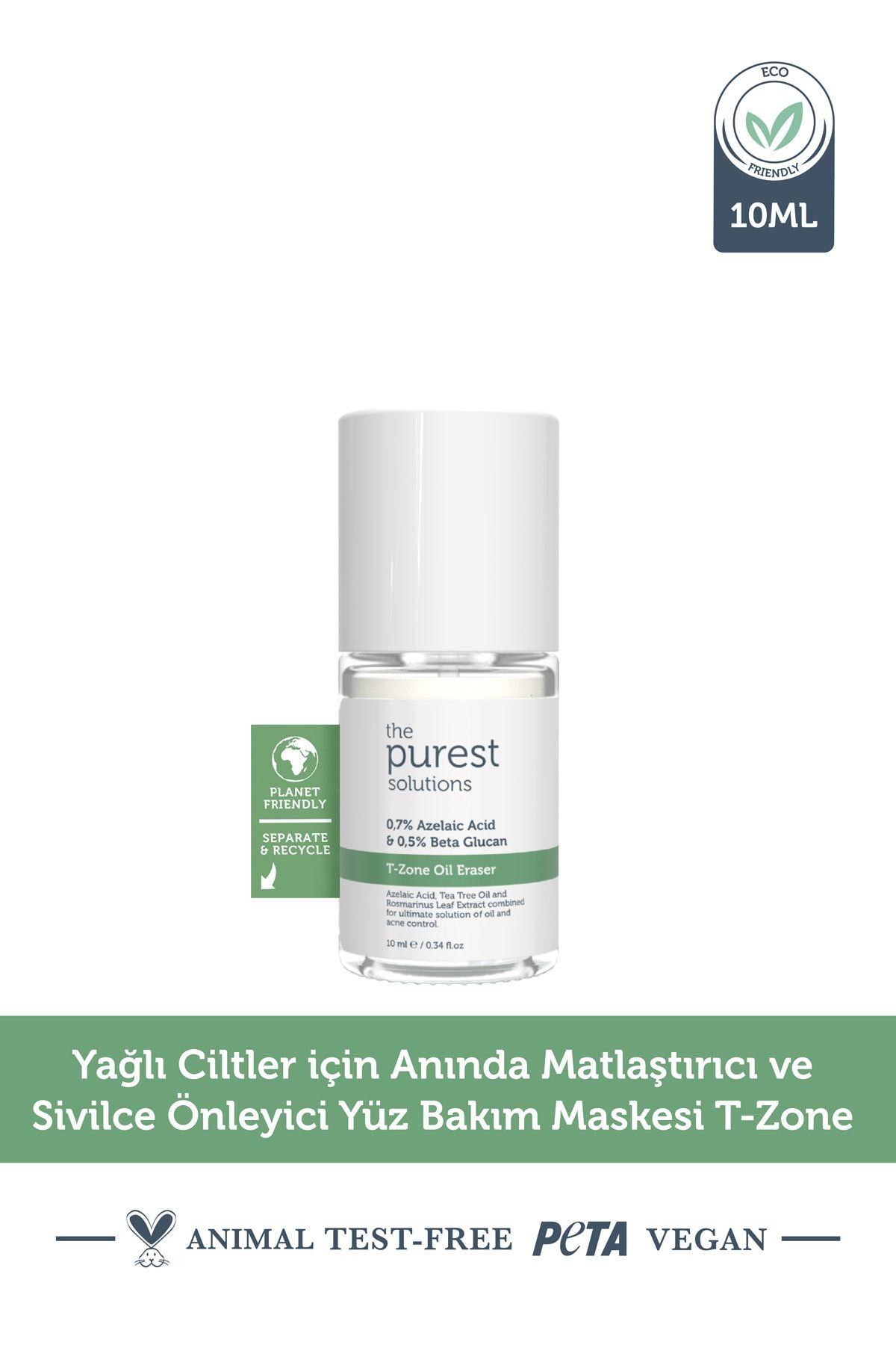 The Purest Solutions T-Zone, Matlaştırıcı Çay Ağacı İçerikli Maskesi 10 ml