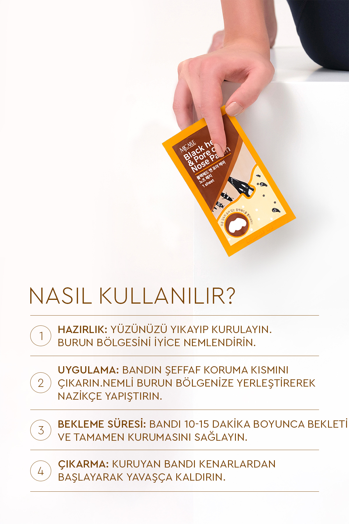 Mjcare Nose Patch - Siyah Nokta ve Gözenek İçin Temizleyici Burun Bandı 20'li - Görsel 2