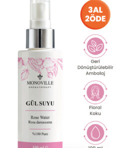 Monoville Gül Suyu 100 ml Sprey Başlıklı (Rose Water)