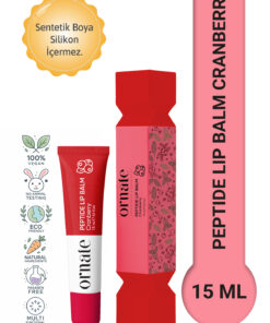 ORNATE Peptide Lip Balm Cranberry, Nemlendirici, Parlatıcı Lip Balm Kızılcık Ceramide Vitamin E 15mL