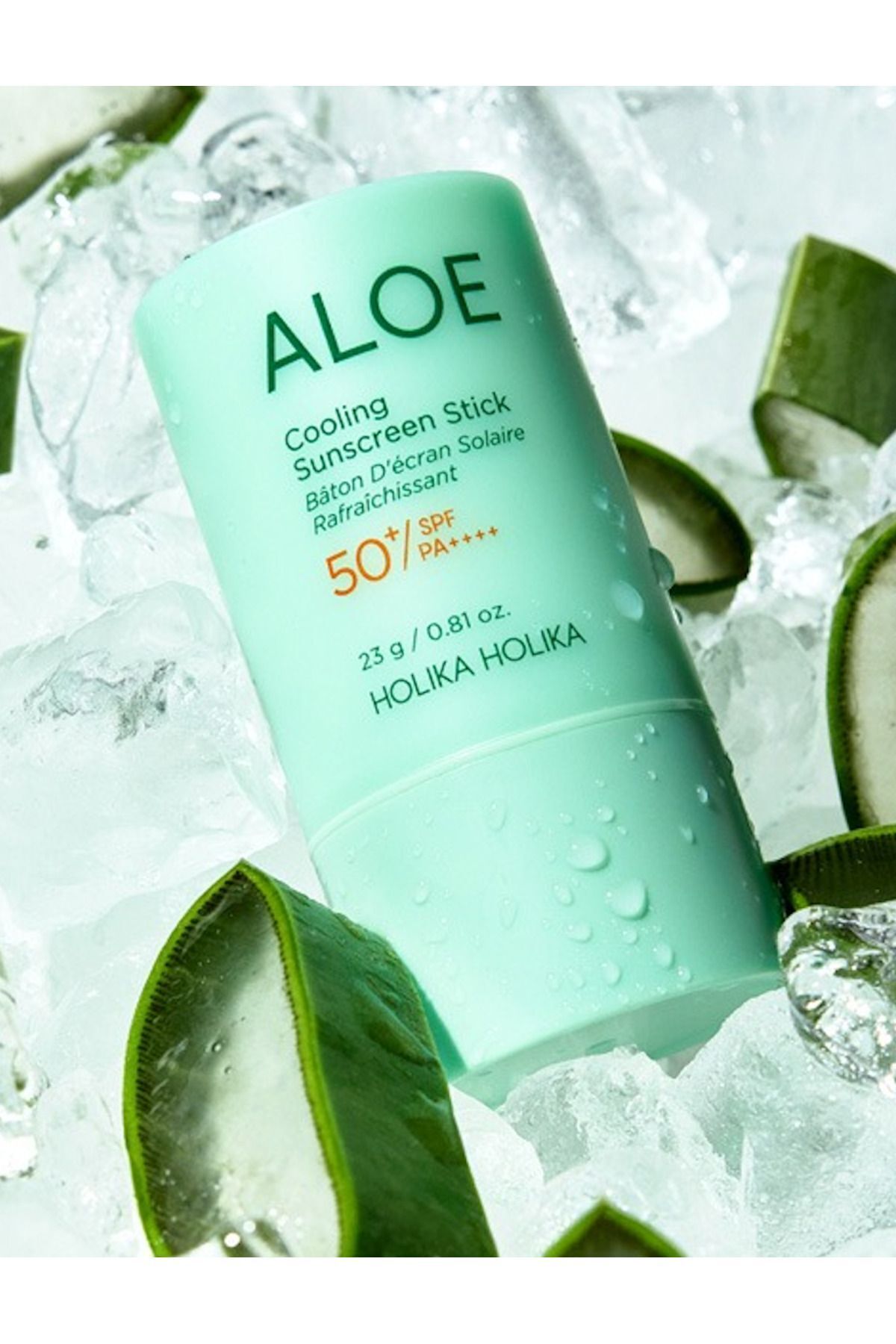 Holika Holika Aloe Cooling Sunscreen Stick SPF50+ PA(YÜKSEK UV KORUMALI STİK YÜZ GÜNEŞ KREMİ) 23g - Görsel 2
