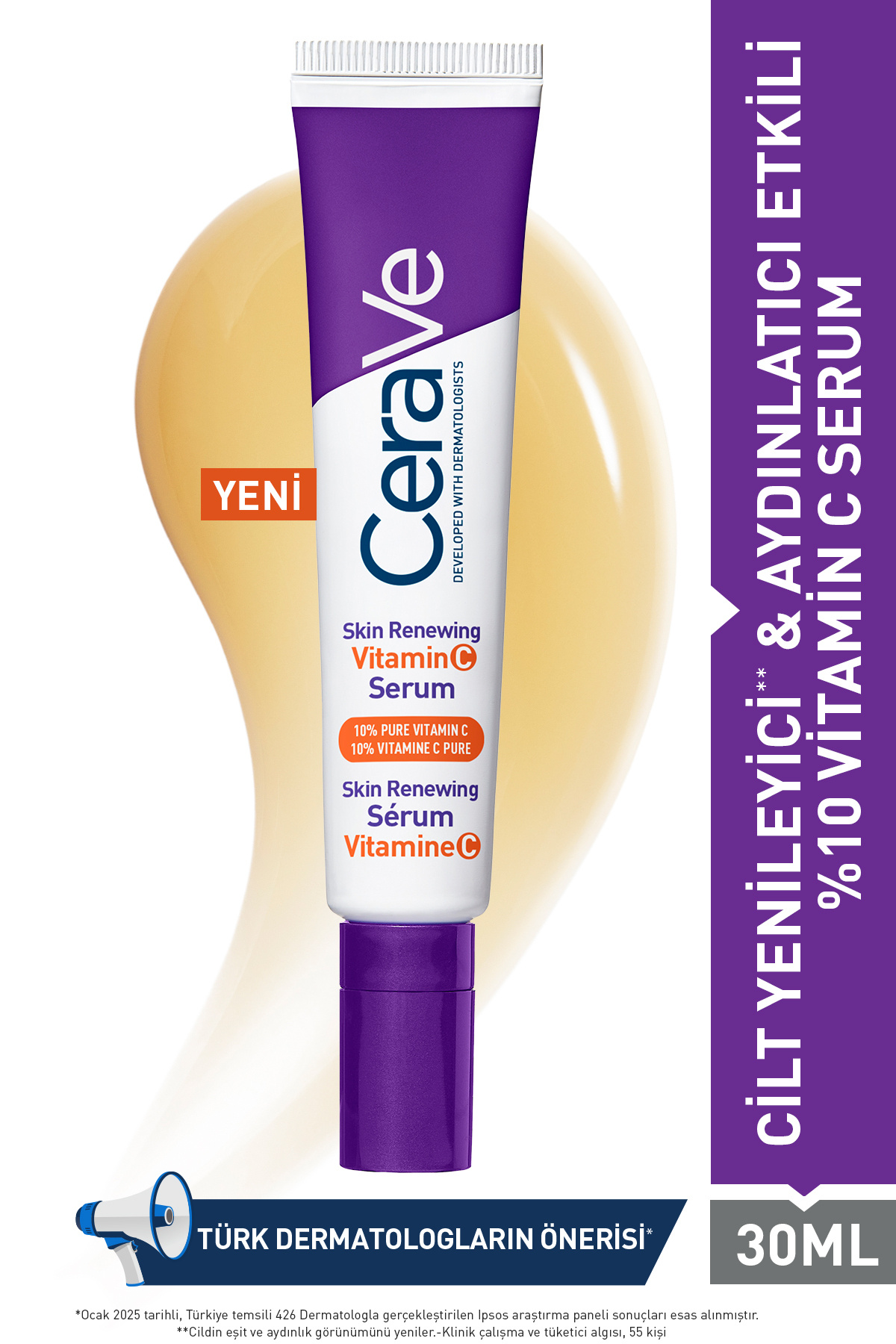 CeraVe Skin Renewing Cilt Yenileyici & Aydınlatıcı Etkili C Vitamini Yüz Serumu 30 ml