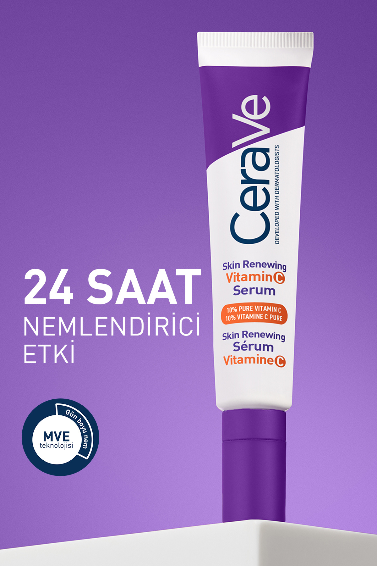 CeraVe Skin Renewing Cilt Yenileyici & Aydınlatıcı Etkili C Vitamini Yüz Serumu 30 ml - Görsel 3