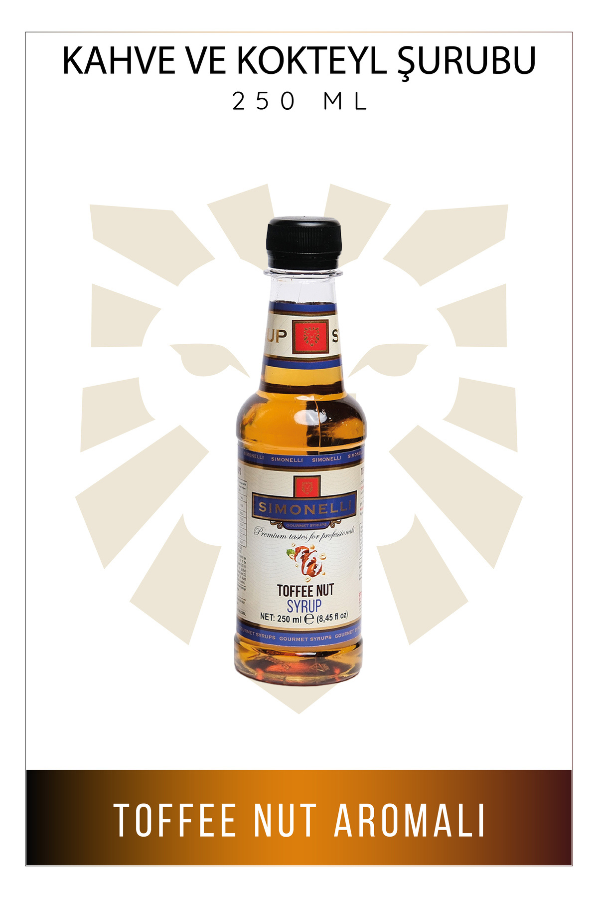 Simonelli Aromalı Şurup Seti 3x250 ml Kahve ve Kokteyl Şurubu Toffenut, Tuzlu Karamel ve Irish Cream Aromalı - Görsel 3