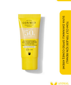 COSMED Tüm Cilt Tipleri İçin Renkli Suya Dayanıklı SPF50+ Güneş Kremi/SUN ESSENTIALS SKINVISIBLE CC SPF50+