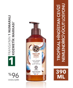Yves Rocher Vücut Losyonu - Nemlendirici ve Besleyici Tropikal Hindistan Cevizi-Vegan-390ml