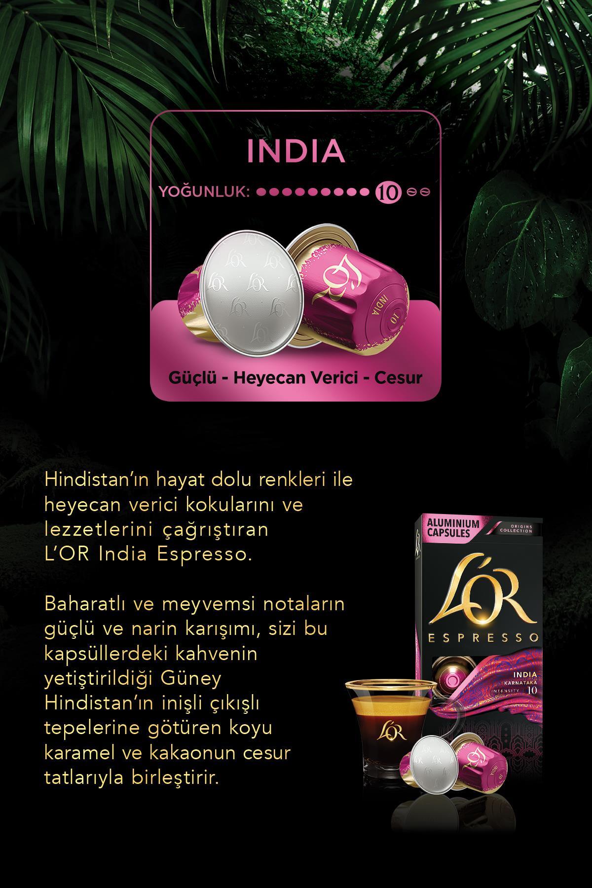 L'OR Espresso Origin India Nespresso Uyumlu Alüminyum Kapsül Kahve 10'lu - Görsel 3