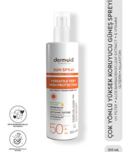 Dermokil Sun Spray Çok Yönlü Yüksek Koruyucu Güneş Spreyi 50+ SPF 200 ml