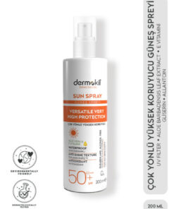 Dermokil Sun Spray Çok Yönlü Yüksek Koruyucu Güneş Spreyi 50+ SPF 200 ml