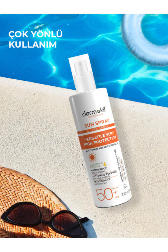 Dermokil Sun Spray Çok Yönlü Yüksek Koruyucu Güneş Spreyi 50+ SPF 200 ml - Görsel 3