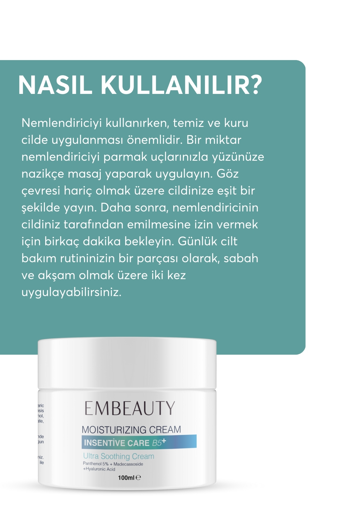 Embeauty Cilt Yenileyici -Bariyer Güçlendirici ve Hyalüronik Asit-Panthenol içerikli Yoğun Nemlendirici Krem - Görsel 2