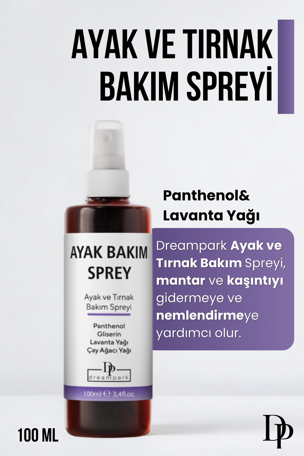 Genel Markalar Ayak Ve Tırnak, Mantar, Kaşıntı, Koku Gidermeye Yardımcı Ayak Ve Tırnak Bakım Spreyi 100 ml