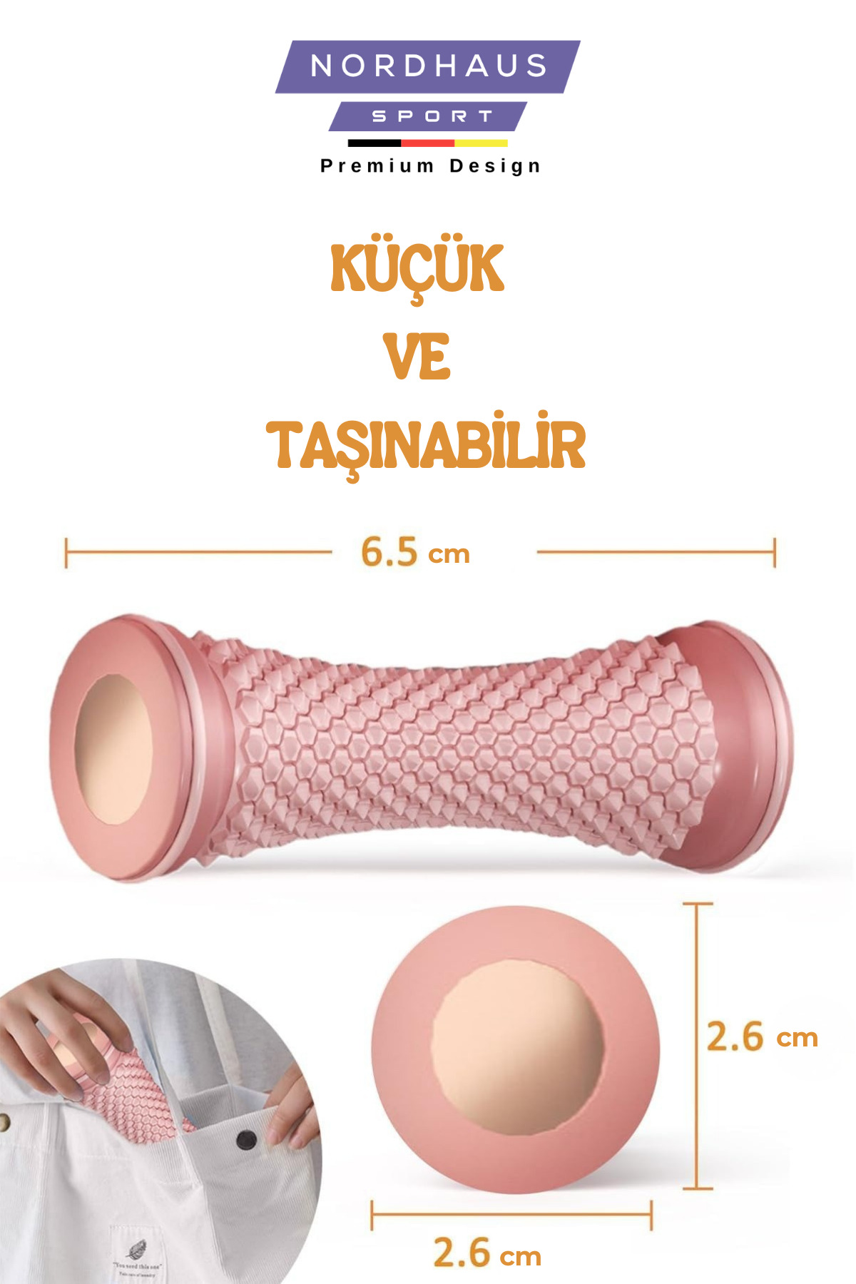 Nordhaus Ayak Masaj Silindiri Topuk Diken İçin Masaj Rulosu Yüksek Performanslı Silindir - Görsel 2