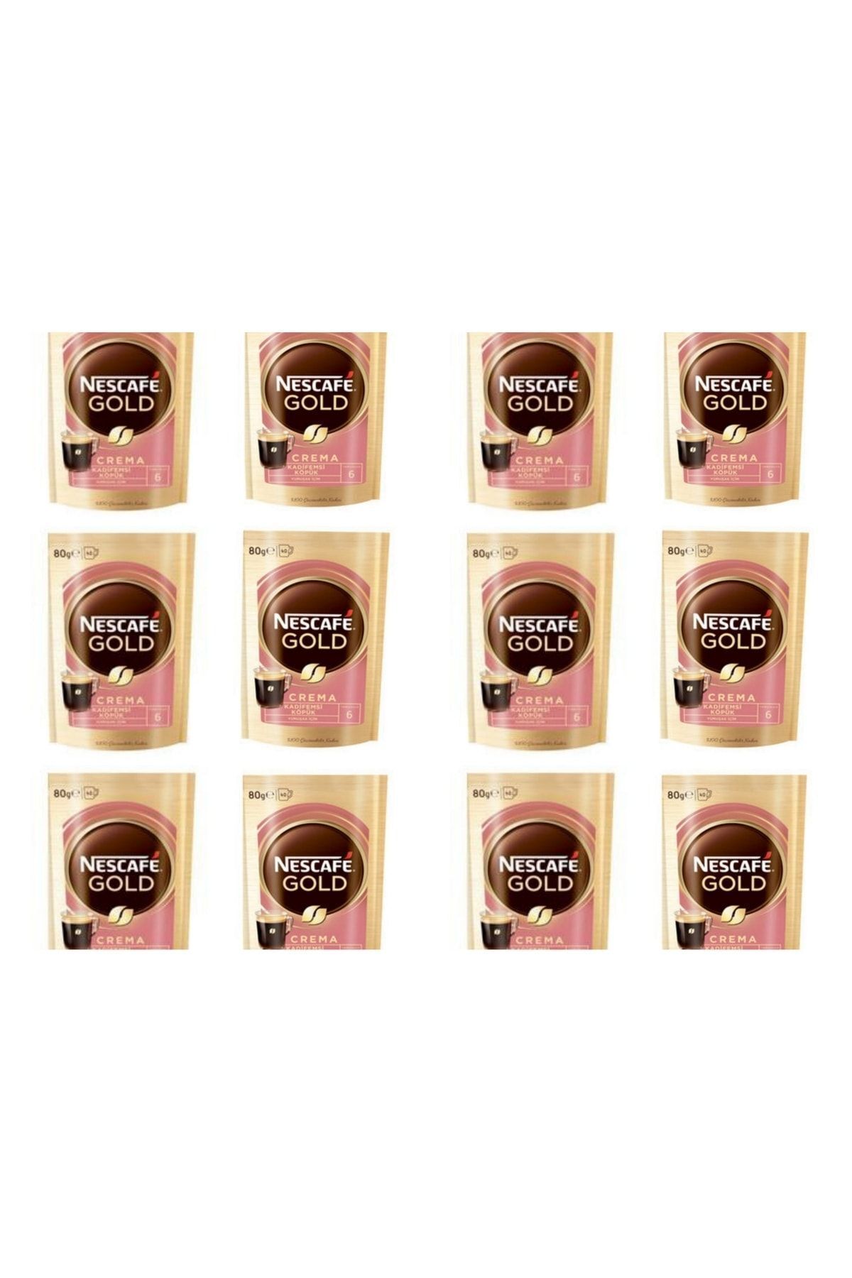Nescafe Gold Crema 80 Gr Ekonomik Paket 12x80 Gr