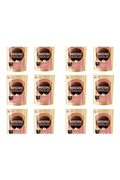 Nescafe Gold Crema 80 Gr Ekonomik Paket 12x80 Gr - Görsel 2
